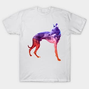 Purple & Red Waves Whippet T-Shirt